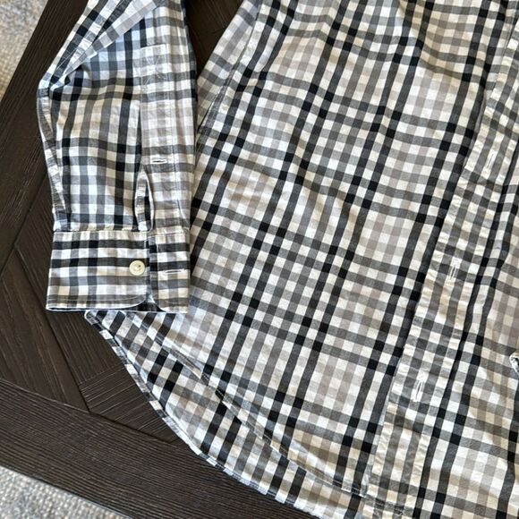 Jack Spade button down shirt, long sleeve, black and white, plaid, casual, small - Picture 4 of 6